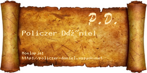 Policzer Dániel névjegykártya